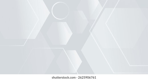 White background abstract art vector illustration with hexagon shape. eps10