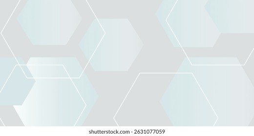 Ilustração vetorial de arte abstrata de fundo branco com forma de hexágono