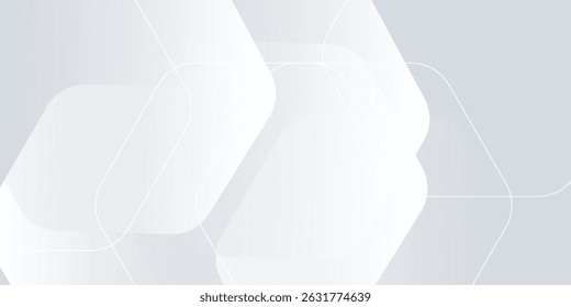 Weiße abstrakte Kunst, Vektorgrafik mit Hexagon-Form, Vektorgrafik