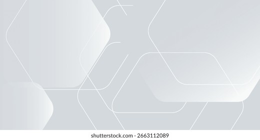White background abstract art vector illustration with hexagon shape. vector illustration