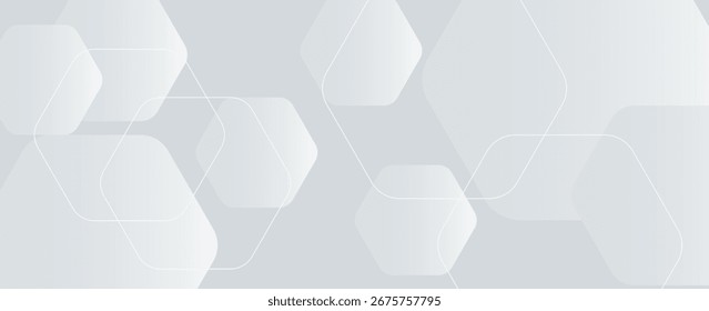 White background abstract art vector illustration with hexagon shape. vector