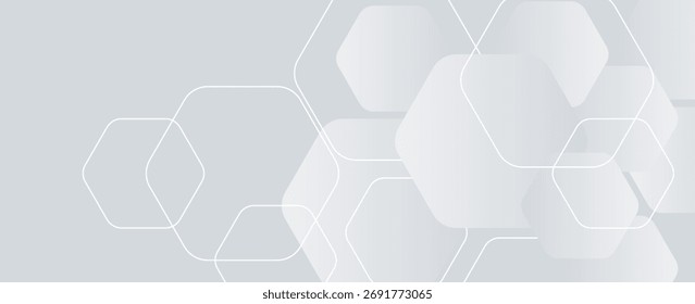 Ilustração vetorial de arte abstrata de fundo branco com forma de hexágono