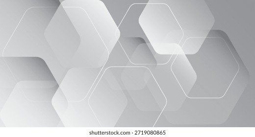 White background abstract art vector illustration with hexagon illustration texture