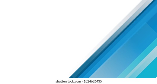 White background with abstract blue graphic elements for presentation template and web header design. Vector illustration for business, corporate, institution, festive, seminar, and talks
