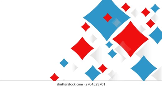White background with abstract blue gray square decoration. Vector illustration for modern presentation background, brochure design, business card background, website slider, landing page.