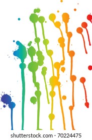 white background with abstract bright color drops