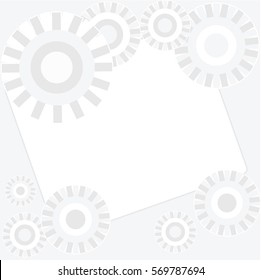 White background with abstract circles design template