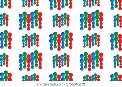 White background with abstract colored round objects.