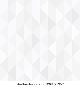 White background, Abstract geometric white background pattern. White mosaic backdrop. Geometric hipster triangular background, vector