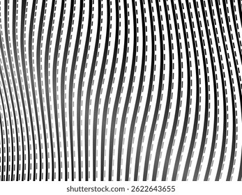 Plano de fundo branco com padrão de linhas pretas de gradiente abstrato. Fundo abstrato moderno.