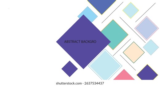 White background with abstract  grey square Blue green pink decoration. Vector illustration for modern presentation background, brochure design, business card background, website slider, landing page