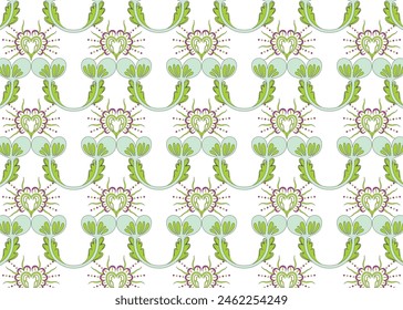 white background with abstract love pattern