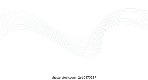 White background Abstract Minimal geometric waving light design. simple mode type 2