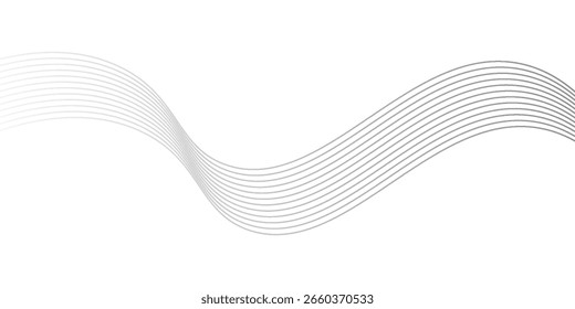 White background Abstract Minimal geometric waving light design. simple mode type 1