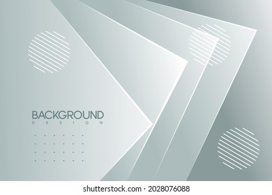 White background with abstract paper geometric shapes modern element.
