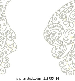 white background with abstract pattern with place for text vector