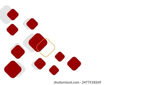 Fondo blanco con decoración cuadrada gris rojo abstracto. Ilustración vectorial para el fondo moderno de la presentación, diseño del folleto, fondo de la tarjeta de visita, regulador del Sitio web, página de aterrizaje