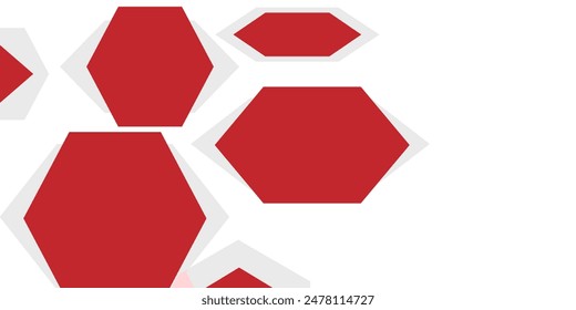 White background with abstract red grey square decoration. Vector illustration for modern presentation background, brochure design, business card background, website slider, landing page