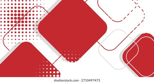 Fondo blanco con decoración cuadrada gris rojo abstracto. Ilustración vectorial para el fondo moderno de la presentación, diseño del folleto, fondo de la tarjeta de visita, regulador del Sitio web, página de aterrizaje