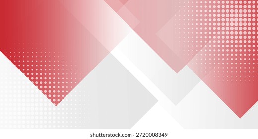 White background with abstract red grey square decoration. Vector illustration for modern presentation background, brochure design, business card background, website slider, landing page