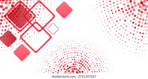 Fondo blanco con decoración cuadrada gris rojo abstracto. Ilustración vectorial para el fondo moderno de la presentación, diseño del folleto, fondo de la tarjeta de visita, regulador del Sitio web, página de aterrizaje