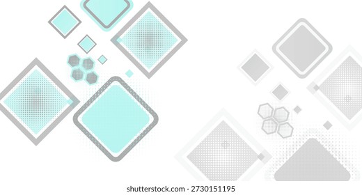 White background with abstract red grey square decoration. Vector illustration for modern presentation background, brochure design, business card background, website slider, landing page