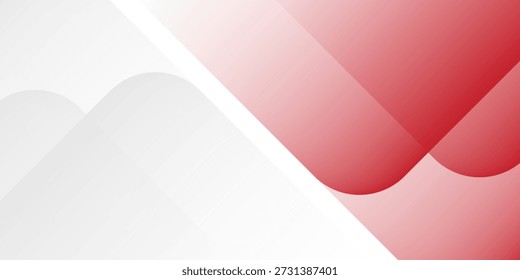 Weißer Hintergrund mit abstrakter roter grauer quadratischer Dekoration. Vektorgrafik für modernen Präsentationshintergrund, Broschürendesign, Visitenkartenhintergrund, 