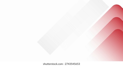 White background with abstract red grey square decoration. Vector illustration for modern presentation background,