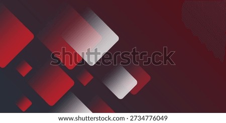 White background with abstract red grey square decoration. Vector illustration for modern presentation background, brochure design, business card background, website slider, landing page