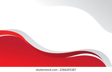 White background with abstract red wavy