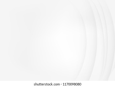 White background with abstract shadow wave line pattern. Vector wavy illustration.