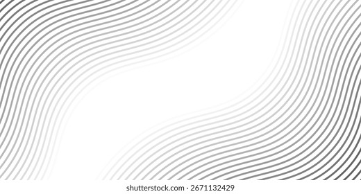Fondo blanco con patrón de línea de onda de sombra abstracta. Vector ondulado ilustración. fondo diagonal sport