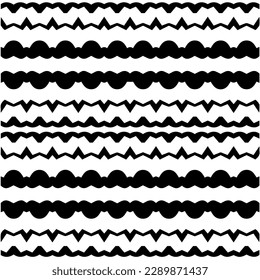 
 Fondo blanco con formas abstractas. Textura en blanco y negro. Patrón de repetición monocromático sin inconvenientes para la decoración, la tela o el tejido.