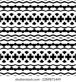 
 White background with abstract shapes. Black and white texture. Seamless monochrome repeating pattern  for decor, fabric or cloth.