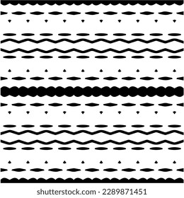 
 White background with abstract shapes. Black and white texture. Seamless monochrome repeating pattern  for decor, fabric or cloth.