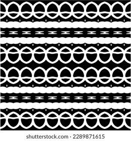 
 White background with abstract shapes. Black and white texture. Seamless monochrome repeating pattern  for decor, fabric or cloth.