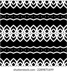 
 Weißer Hintergrund mit abstrakten Formen. Schwarz-Weiß-Textur. Nahtlose, monochrome Wiederholmuster für Dekoration, Stoff oder Stoff.