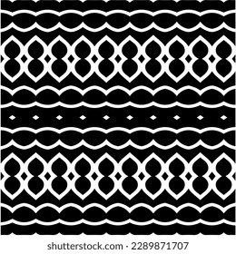 
 White background with abstract shapes. Black and white texture. Seamless monochrome repeating pattern  for decor, fabric or cloth.