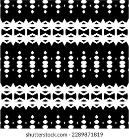 
 Weißer Hintergrund mit abstrakten Formen. Schwarz-Weiß-Textur. Nahtlose, monochrome Wiederholmuster für Dekoration, Stoff oder Stoff.