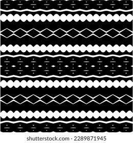 
 White background with abstract shapes. Black and white texture. Seamless monochrome repeating pattern  for decor, fabric or cloth.