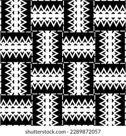 
 White background with abstract shapes. Black and white texture. Seamless monochrome repeating pattern  for decor, fabric or cloth.