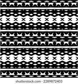 
 White background with abstract shapes. Black and white texture. Seamless monochrome repeating pattern  for decor, fabric or cloth.