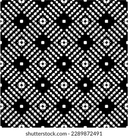  White background with abstract shapes. Black and white texture. Seamless monochrome repeating pattern  for decor, fabric or cloth.