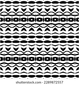 
 White background with abstract shapes. Black and white texture. Seamless monochrome repeating pattern  for decor, fabric or cloth.