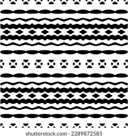 
 White background with abstract shapes. Black and white texture. Seamless monochrome repeating pattern  for decor, fabric or cloth.