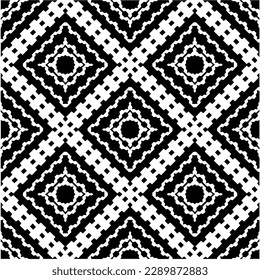  White background with abstract shapes. Black and white texture. Seamless monochrome repeating pattern  for decor, fabric or cloth.