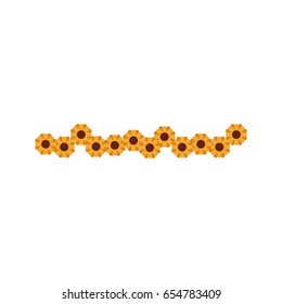 white background with abstract sunflower pattern vector illustration