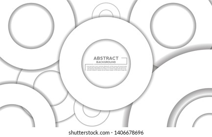 White background abstract texture circle concept. paper art design or paper cut style. can be used for cover design. banner. poster. flyer. website backgrounds or advertising