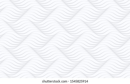 White background, abstract texture, seamless pattern. Creative wavy shadow structure. Vector