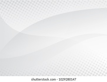white background with abstract wave and halftone, modern concept and futuristic